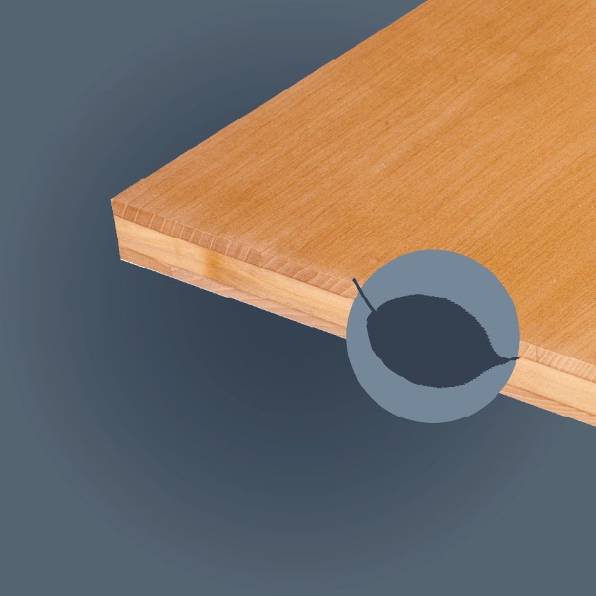 Kirsche Dreischicht Platte